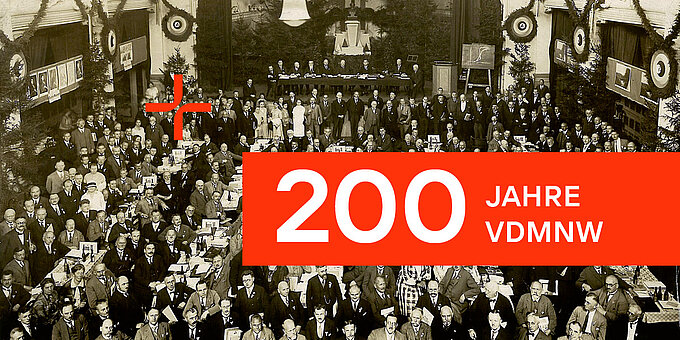 Eine Versammlung des Hamburg-Altonaischen Buchdrucker-Prinzipalvereins Anfang des 20. Jahrhunderts